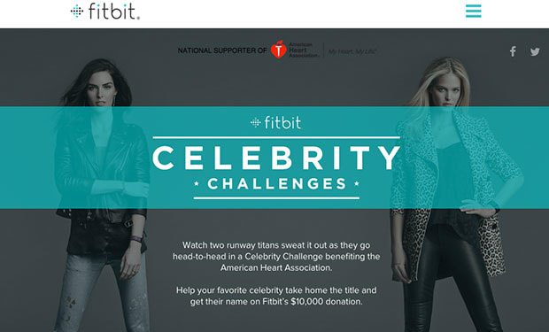 Models Erin Heatherton and Hilary Rhoda faced off in the first-ever Fitbit Celebrity Challenge.